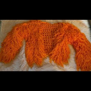 Orange Shaggy jacket
